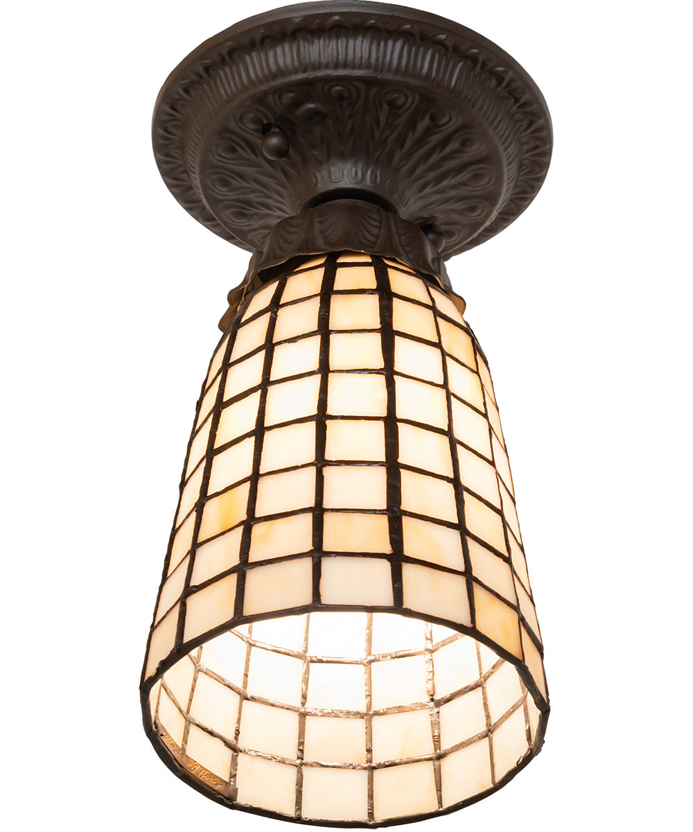 5" Wide Terra Bone Flush Mount
