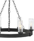 Sawyer 6-Light Medium Single Tier Chandelier 12v in Black