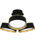 Byrnes Large Semi Flush Mount Matte Black