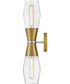 Livie 2-Light Large Two Light Sconce in Lacquered Brass