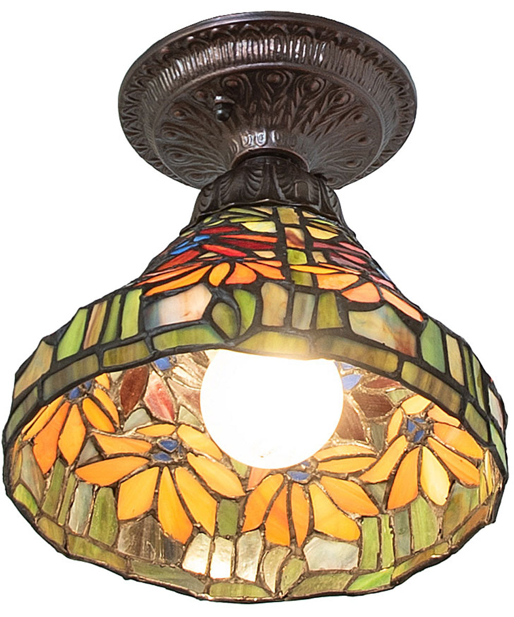 8" Wide Poinsettia Flushmount