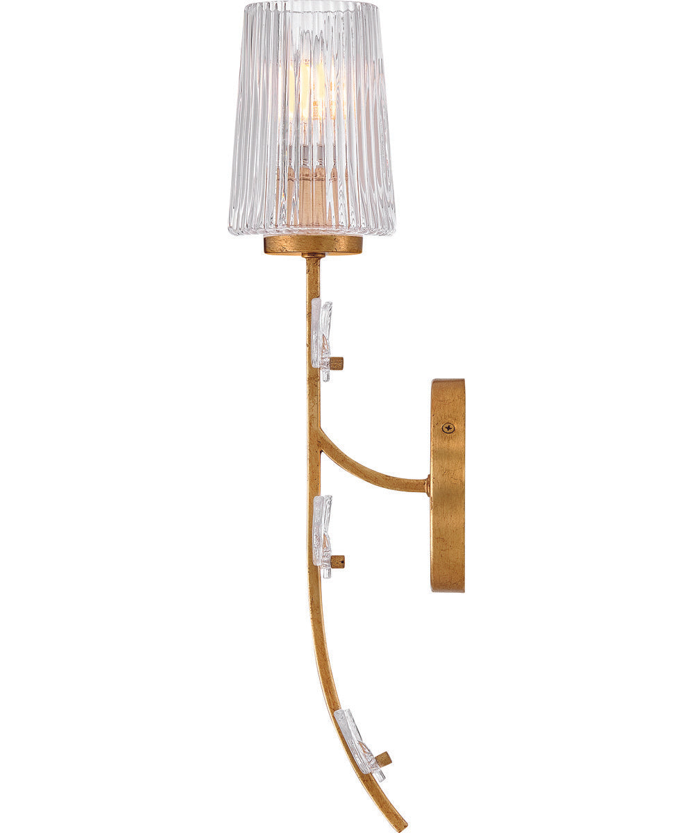 Aliso 1-Light Medium Single Light Sconce in Distressed Brass