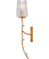 Aliso 1-Light Medium Single Light Sconce in Distressed Brass