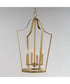 Arden 4-Light Pendant Natural Aged Brass