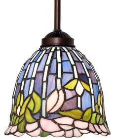 8" Wide Tiffany Flowering Lotus Mini Pendant