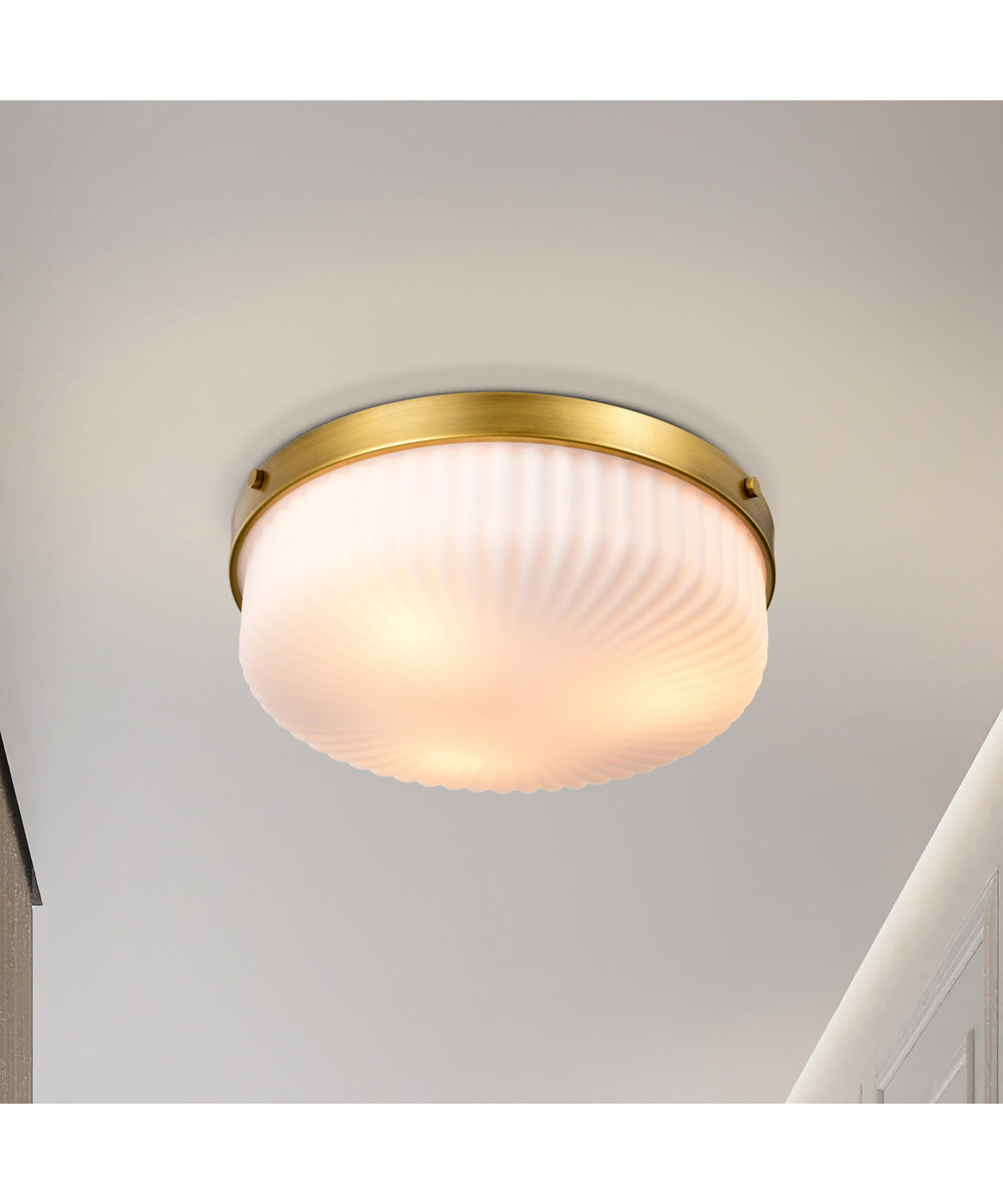 Solara 3-Light Close-to-Ceiling Natural Brass
