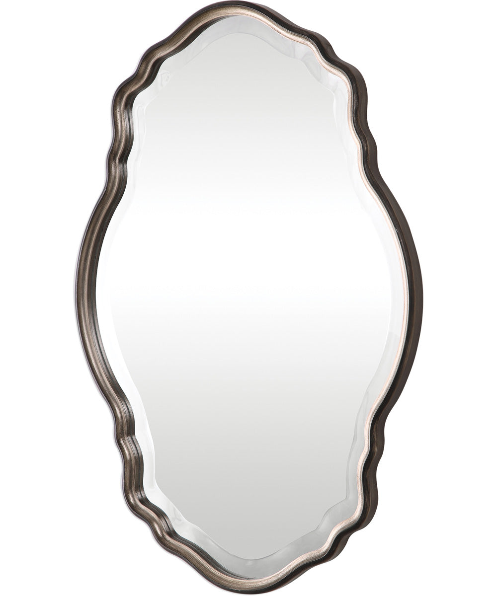 22x33" Wall Mirror Antiqued Silver Champagne and Dark Bronze