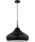 Phoenix 1-Light Pendant Matte Black / Polished Nickel