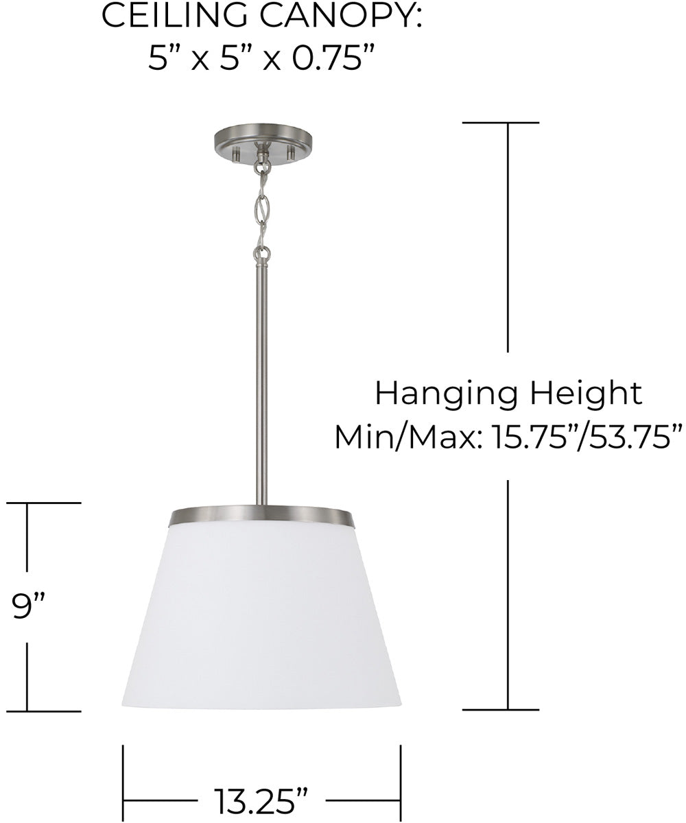 Drake 1-Light Pendant Brushed Nickel