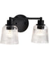 Grayson 2-Light Vanity & Wall Matte Black