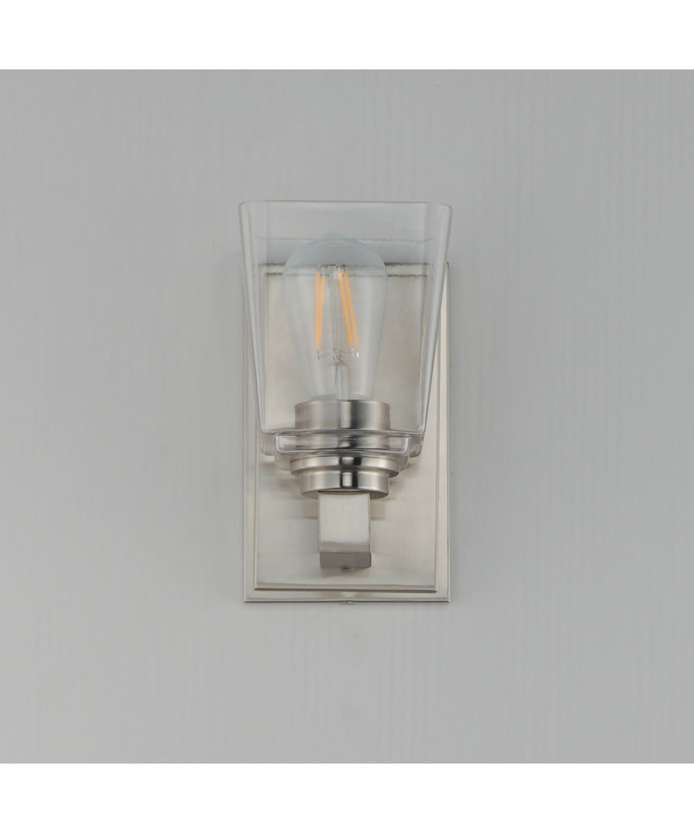 Cubos 1-Light Wall Sconce Satin Nickel