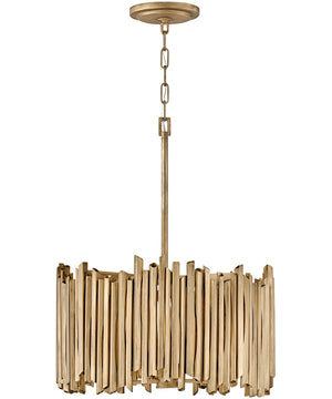 Roca 3-Light Medium Convertible Pendant in Burnished Gold