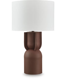 Rowandale Metal Table Lamp Brick Red