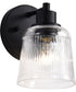 Grayson 1-Light Vanity & Wall Matte Black