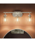 Reines 3-Light Bath Vanity with Clear Glass Shades Brushed Nickel