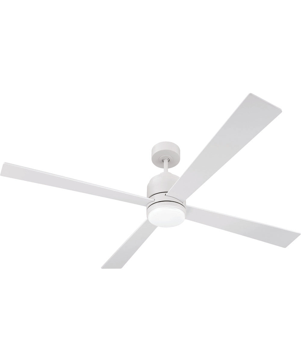 McCoy 60" 4-blade ceiling fan with 2-wire HW wall control 1-Light Fan White
