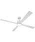 McCoy 60" 4-blade ceiling fan with 2-wire HW wall control 1-Light Fan White