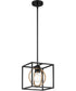 Kew Gardens 1 Light Pendant convertible Matte Black