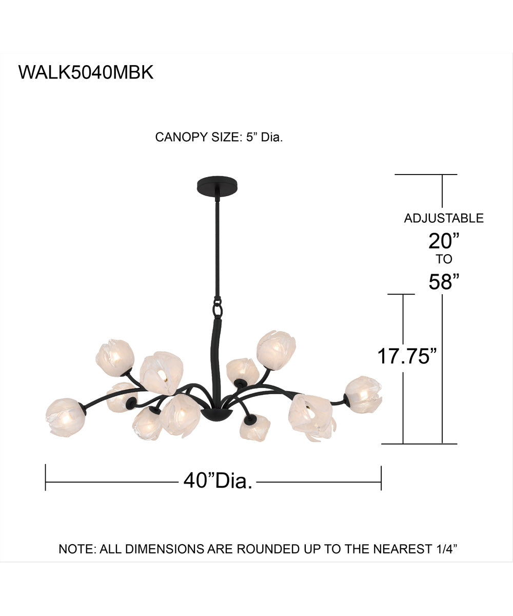 Walker 12-light Chandelier Matte Black