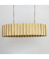 Allegra 5-Light Linear Pendant Weathered Brass