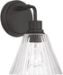 Pleated 1-Light Lighting Flat Black
