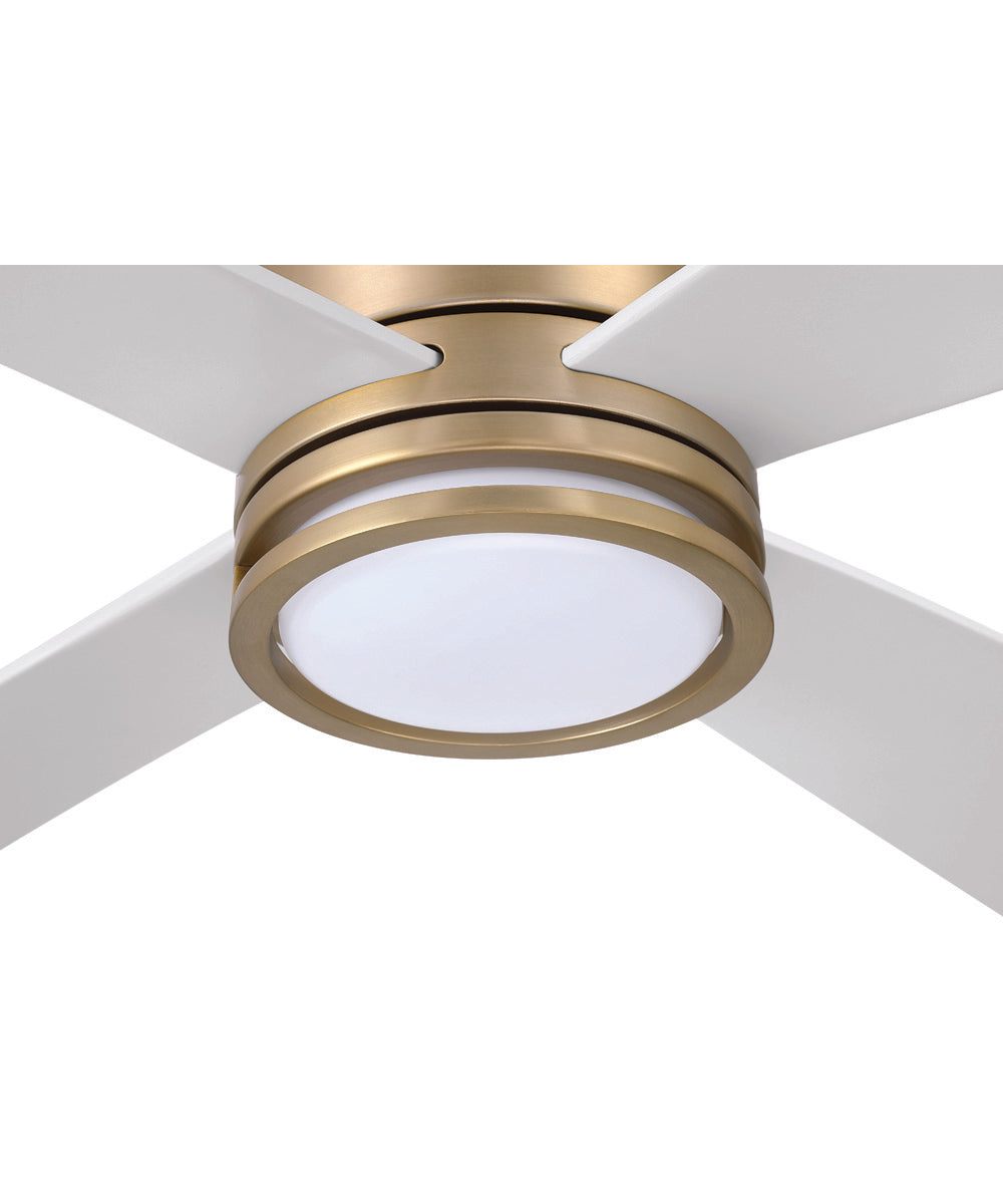 Rhett 52" 4-Blade Indoor/Outdoor Ceiling Fan Damp Rated 1-Light Fan Satin Brass