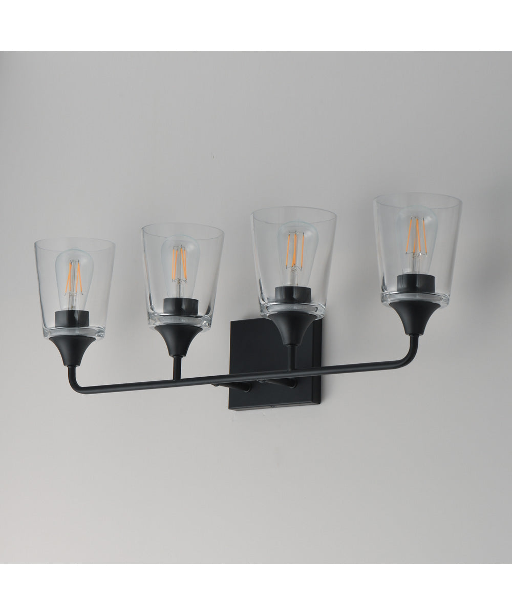 Hudson 4-Light Bath Vanity Black