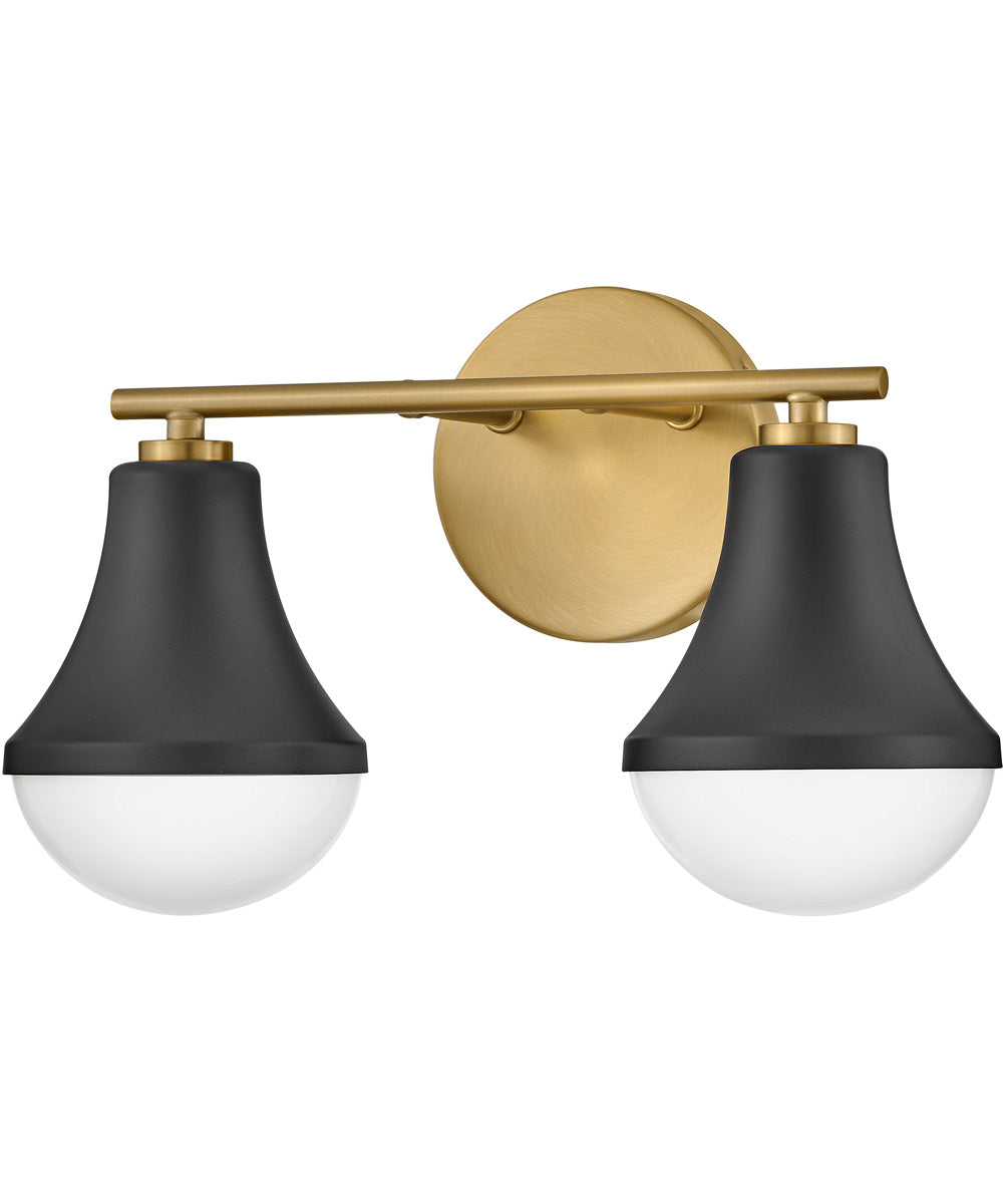 Haddie 2-Light Small Two Light Vanity in Black
