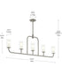 Mack 5-Light Linear Chandelier with Layered Glass Shades Brushed Nickel