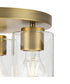 Cofield 12 in. 3-Light Flush Mount P350237 Vintage Brass