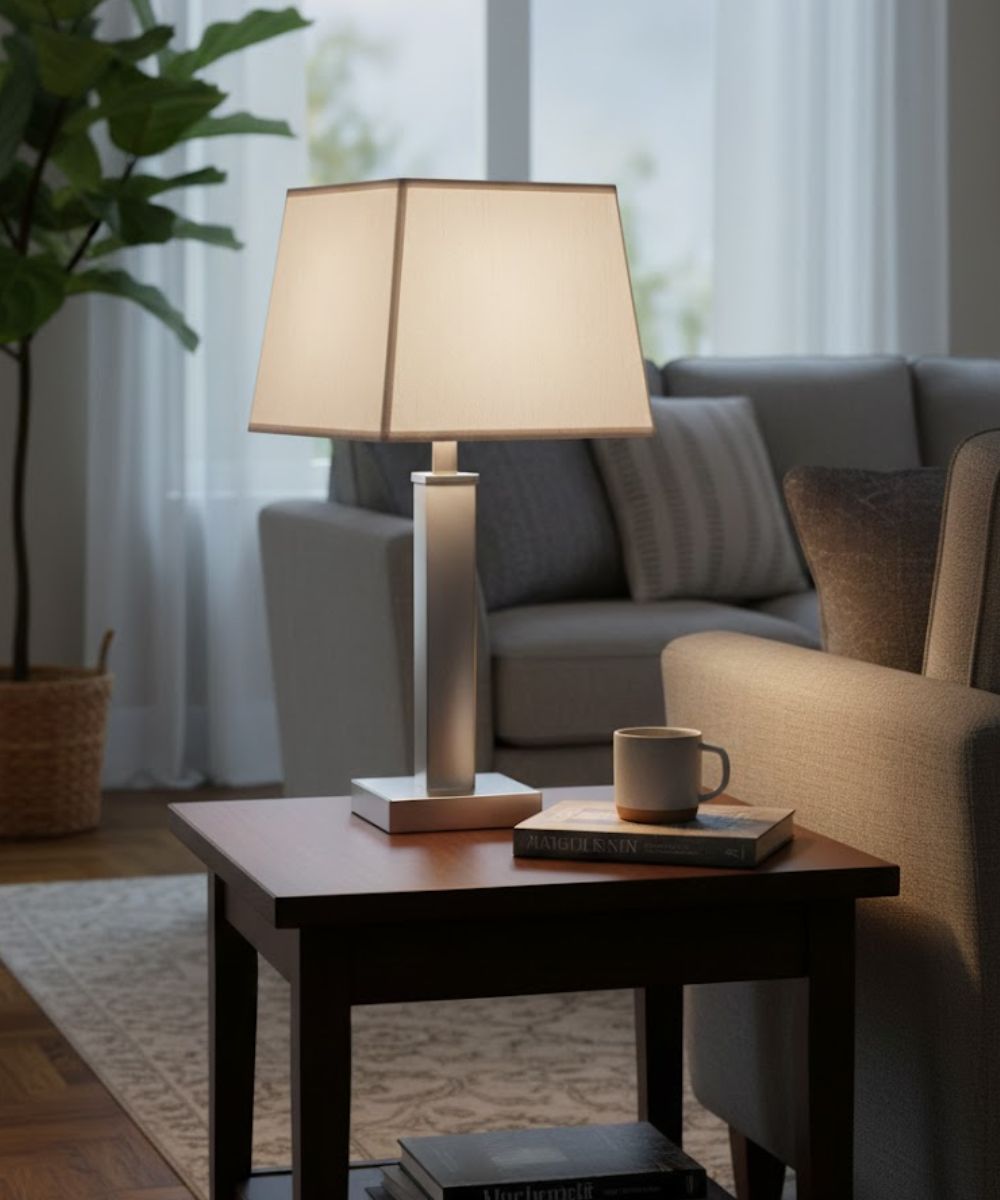 13x17x14 Global White Tapered Square Hardback Lampshade