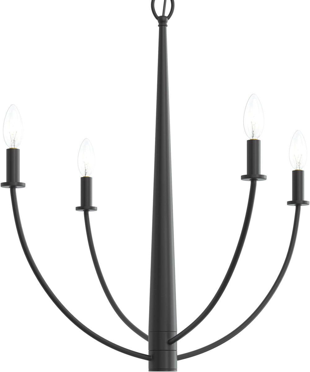 Jheni 4-Light Medium Chandelier Matte Black