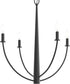 Jheni 4-Light Medium Chandelier Matte Black