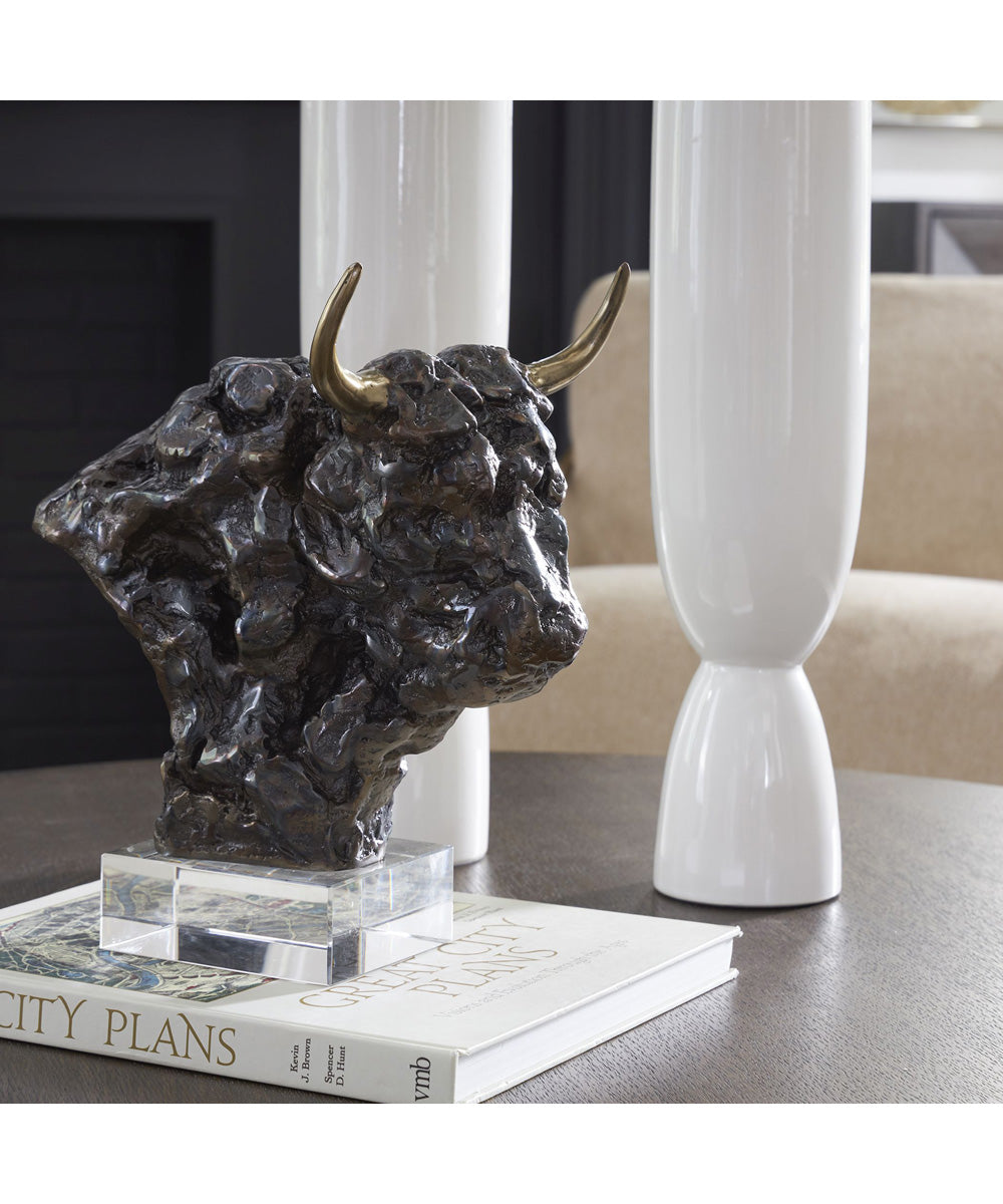 Bison Bust Bronze Sculpture