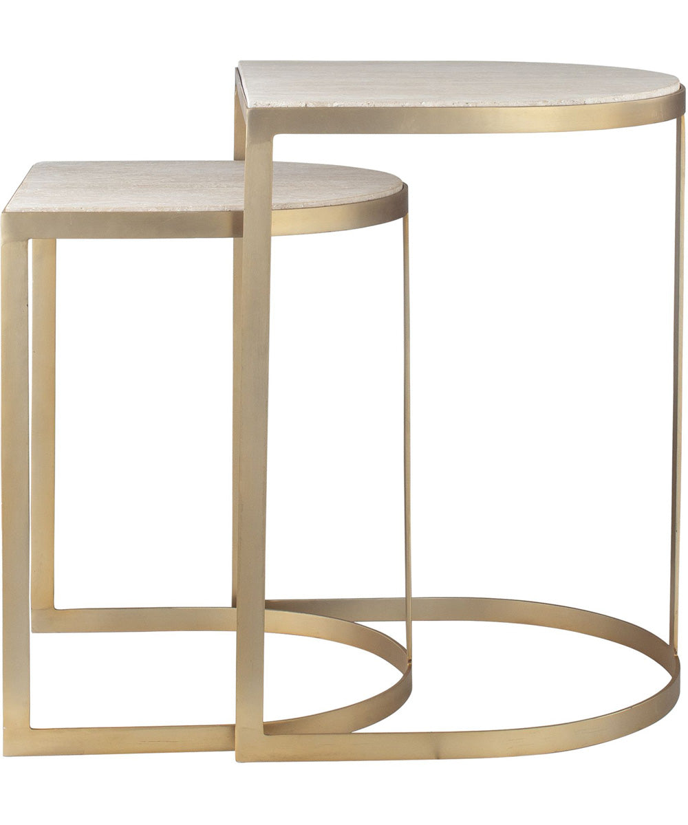 Lindon Travertine Nesting Tables Set of 2