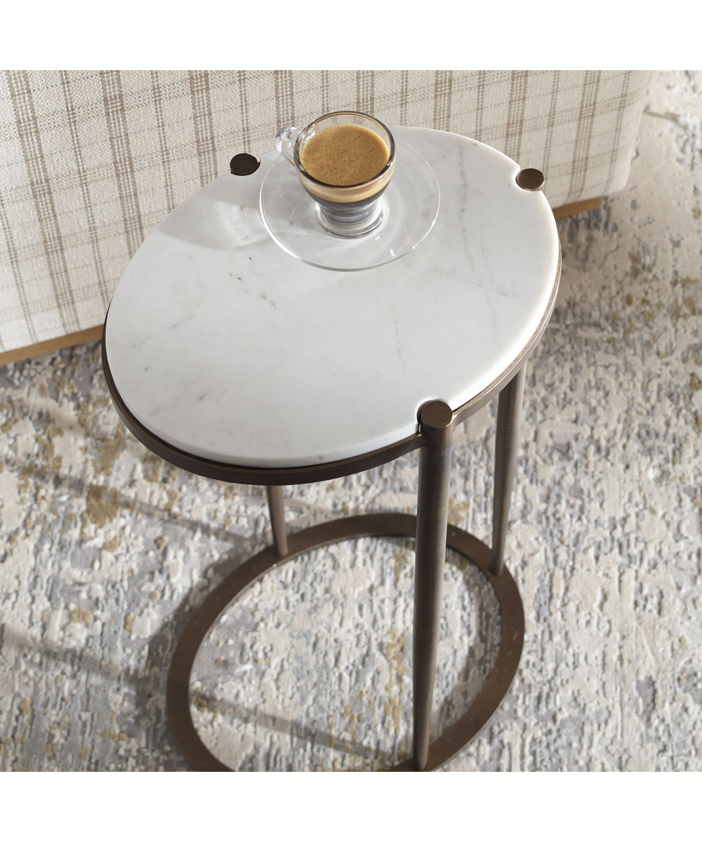 Mercier Round Marble Accent Table