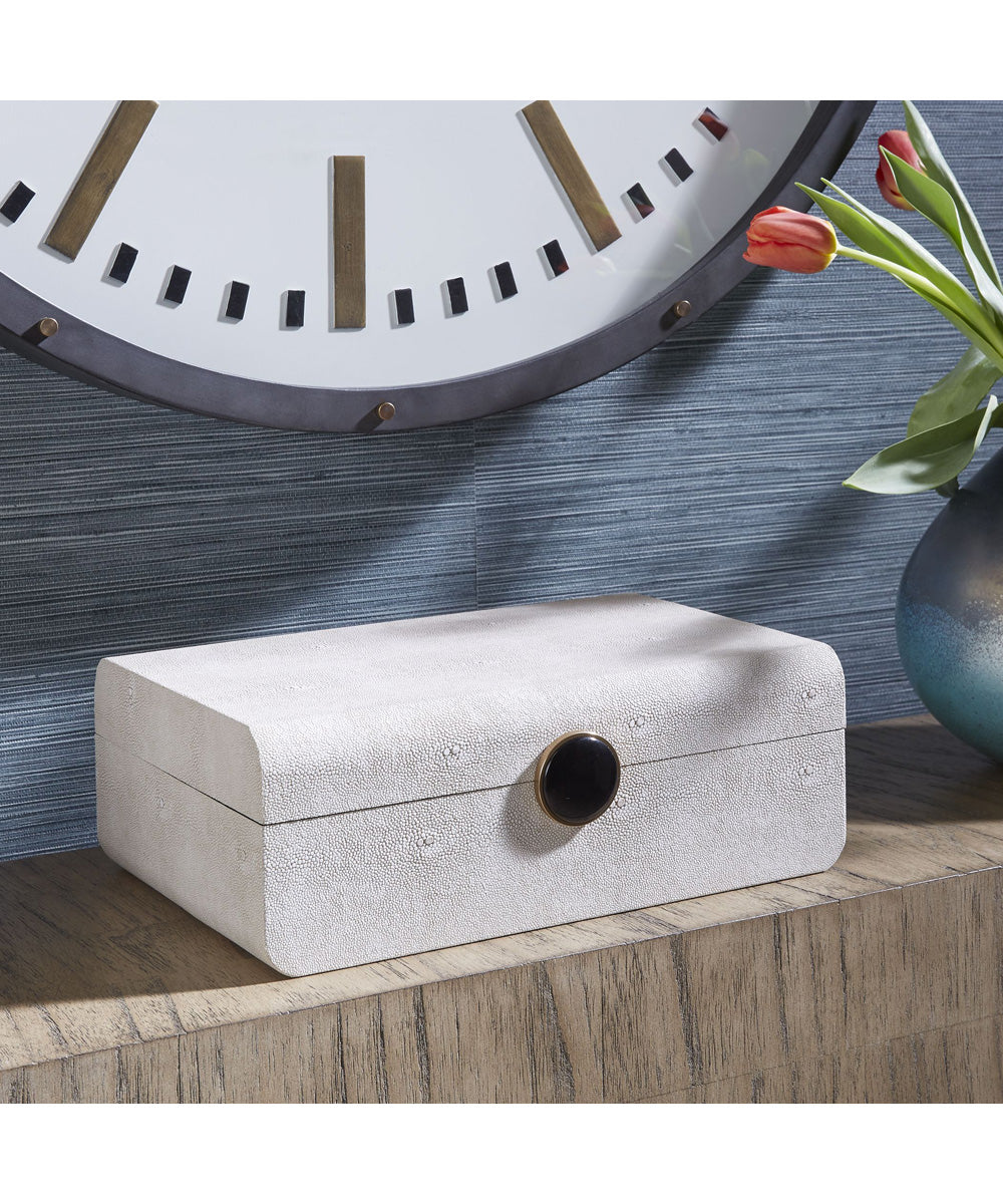 Lalique White Shagreen Box