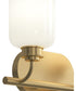 Reines 2-Light Bath Vanity with Opal Glass Shades Brushed Gold