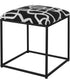 Twists And Turns Fabric Accent Stool