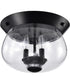Boliver 3-Light Close-to-Ceiling Matte Black