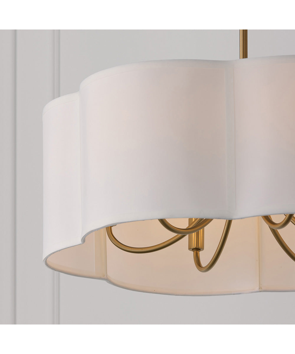 Sabine 6-Light Pendant Matte Brass