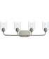 Ilia 4-Light Bath Vanity with Clear Glass Shade Brushed Nickel
