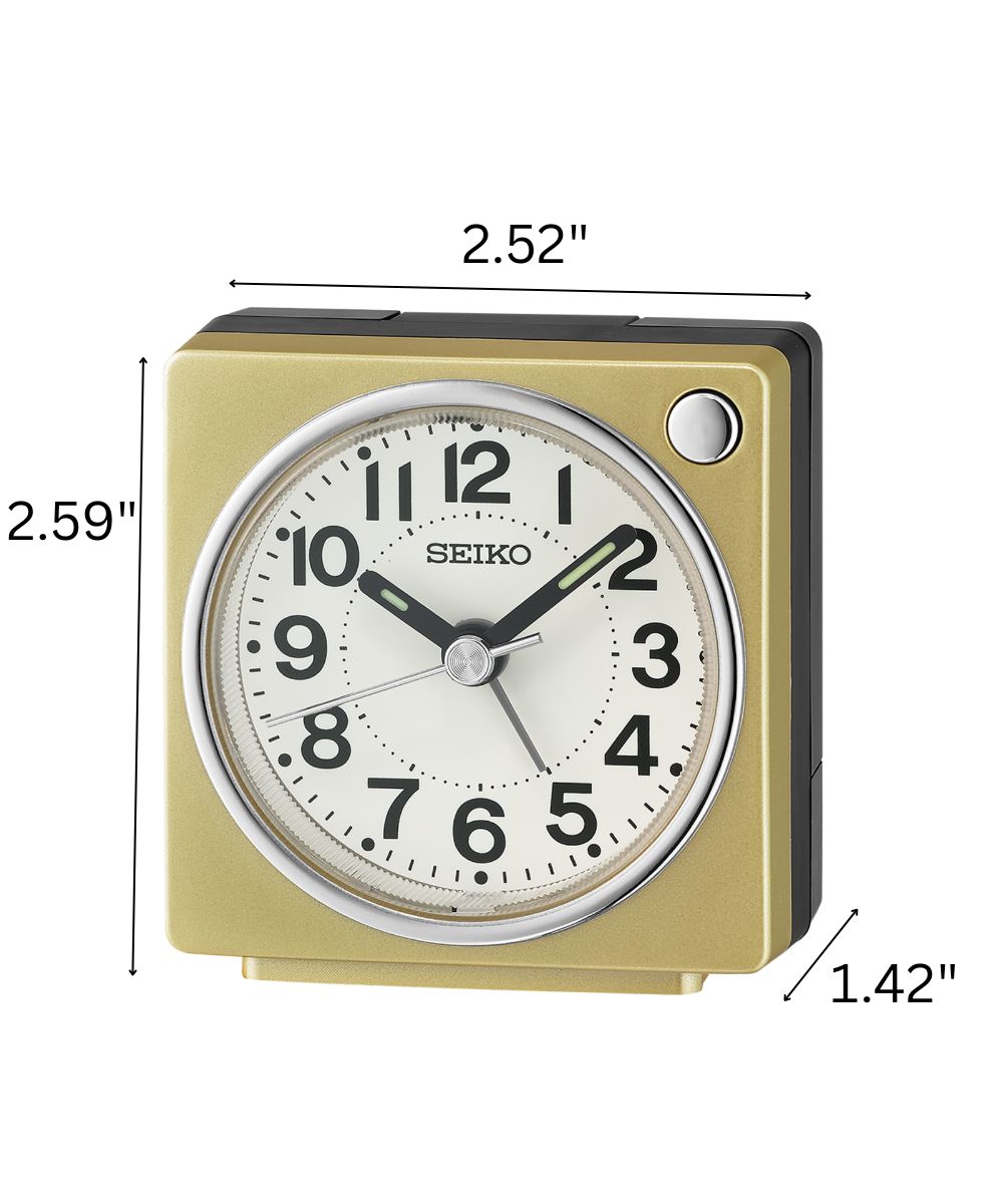 OPEN BOX Alarm Clock  Fuji Dark Gold Plastic Case/Cover