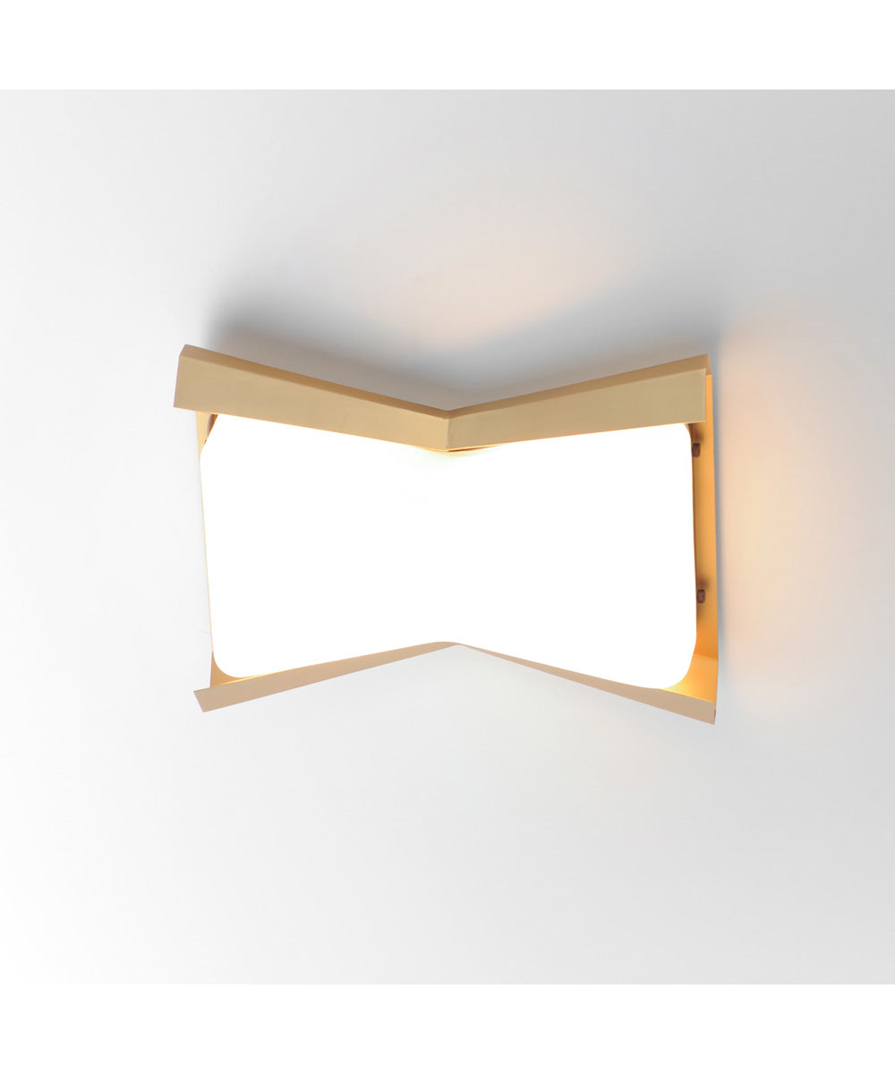 Rizzo 2-Light Flush Mount Black / Antique Brass