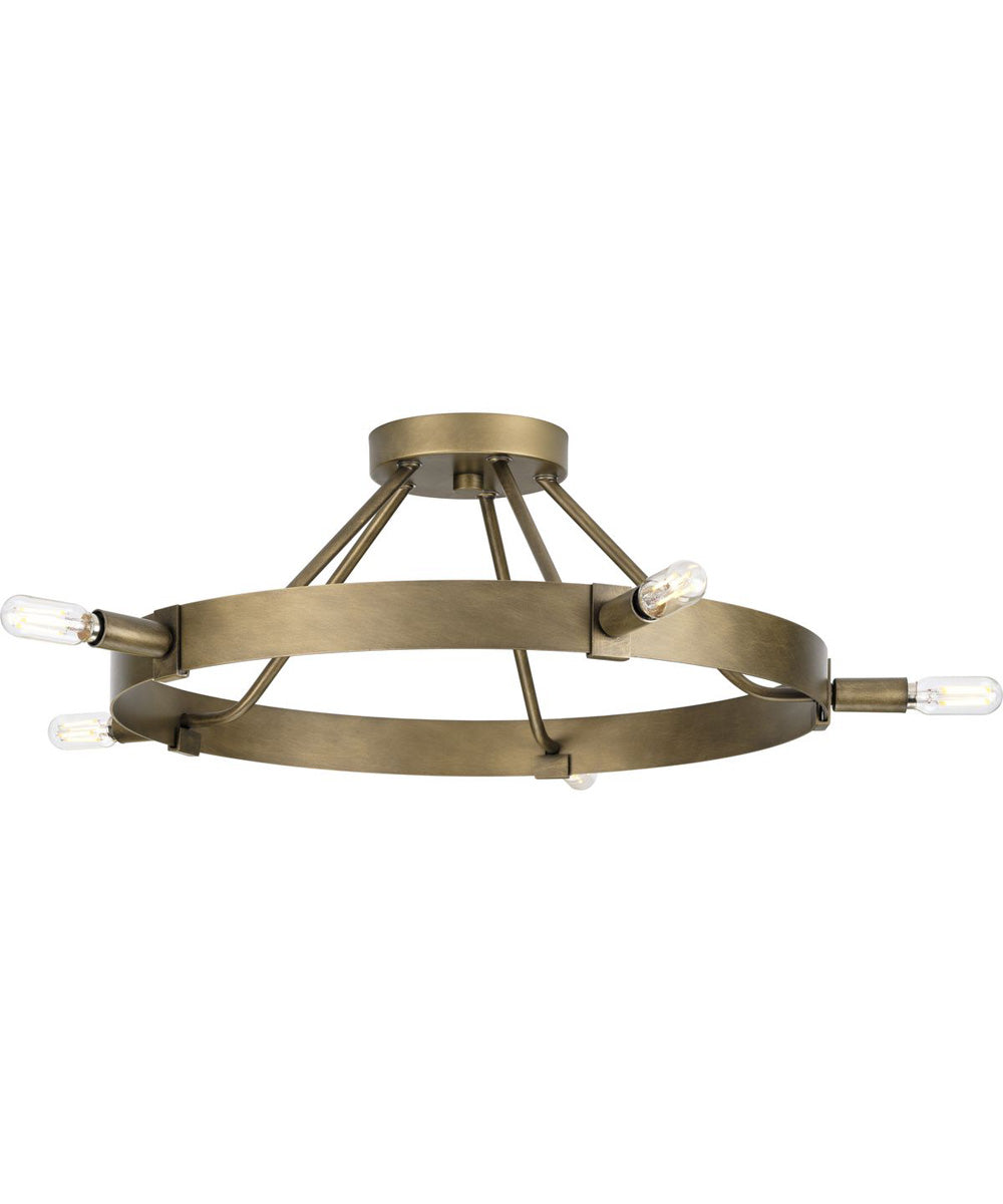 Breckenridge 5-Light Semi-Flush Mount Aged Bronze