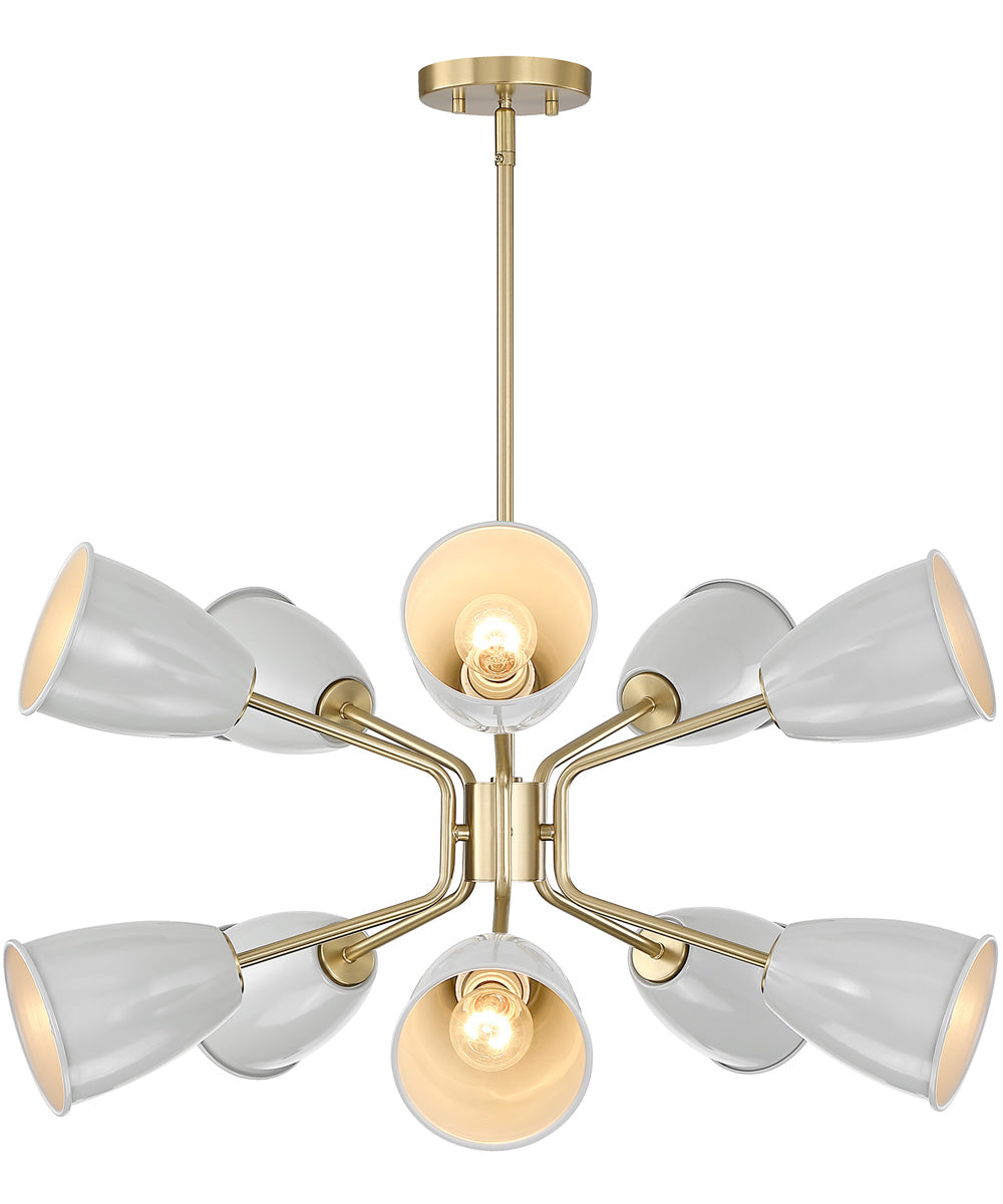 Biba 10 Light Chandelier  Brushed Gold