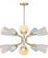 Biba 10 Light Chandelier  Brushed Gold