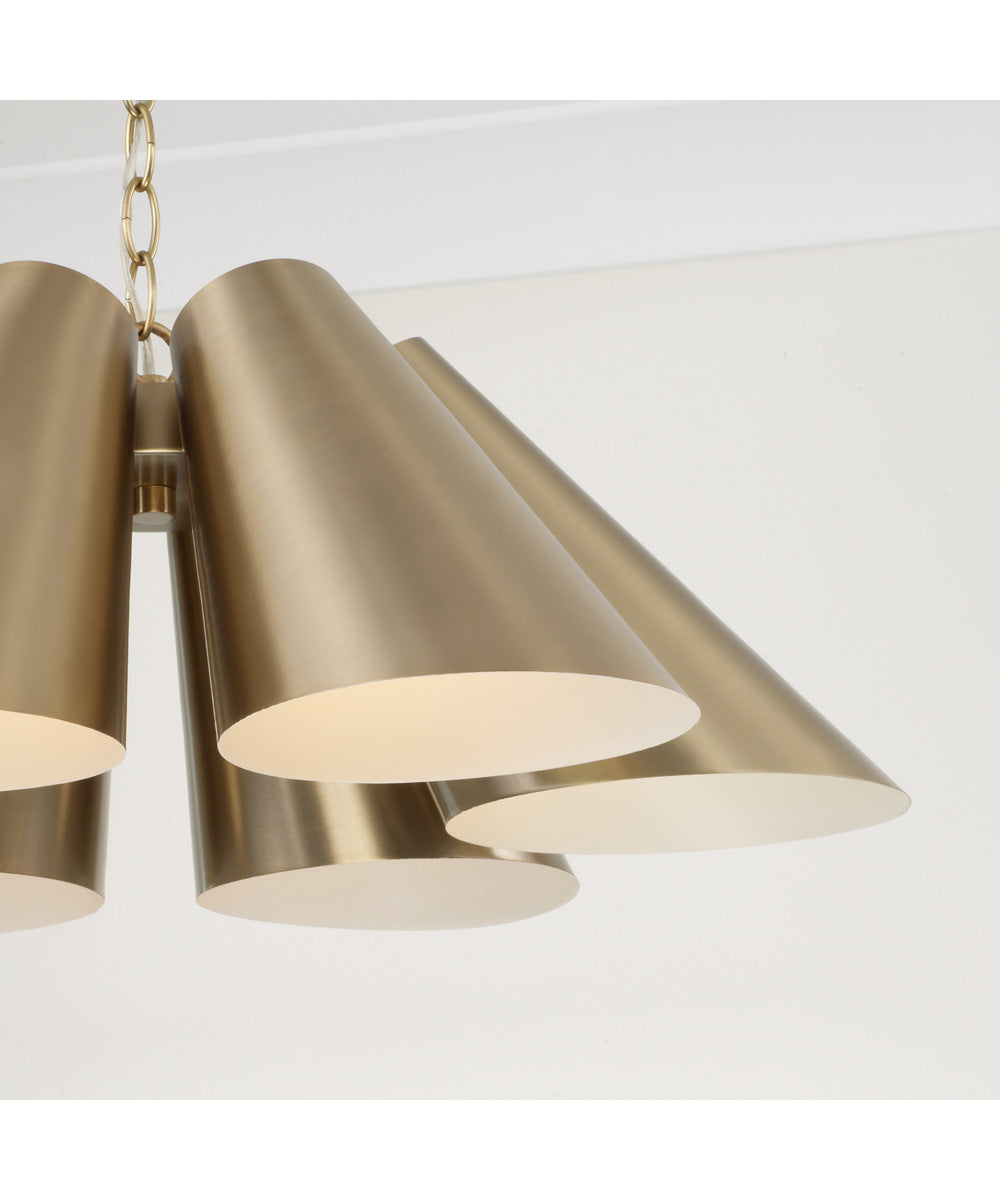 Leo 6-Light Pendant Matte Brass
