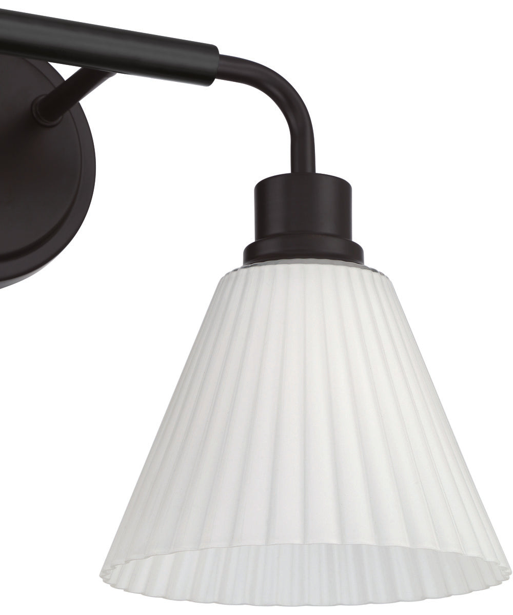 Pleated II 2-Light Lighting Flat Black