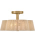 Sasha 4-Light Medium Semi-Flush Mount in Lacquered Brass